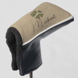 Elegantes Kleeblatt Patricks Day Leather Golf Headcover