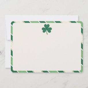 Elegantes Kleeblatt St. Patrick's Day Blank Note C Einladung