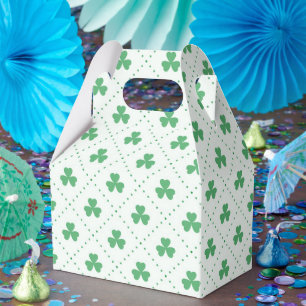 Elegantes Kleeblattmuster-Giebelfavorit-Box 4x2,5x Geschenkschachtel