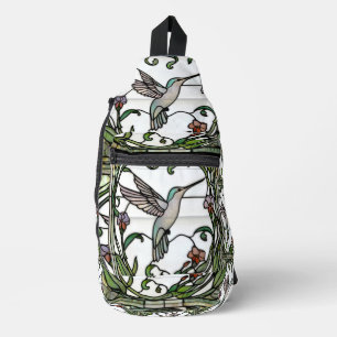 Elegantes Kolibrifensterglas-Kunstdesign Crossbody Bag