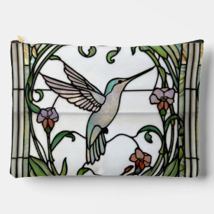 Elegantes Kolibrifensterglas-Kunstdesign Zubehörtasche