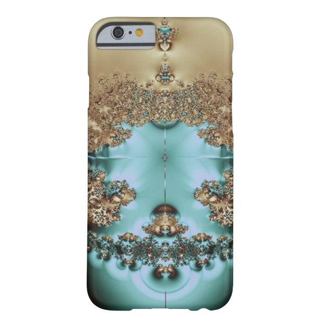 Elegantes königliches Gold und Aqua Case-Mate iPhone Hülle (Rückseite)