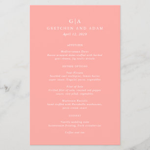 Elegantes Korallenrosa modernes Budget-Hochzeitsme Flyer