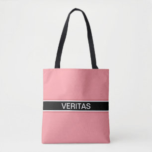 Elegantes Korallenrosa und Weiß Sternenmuster Tasche