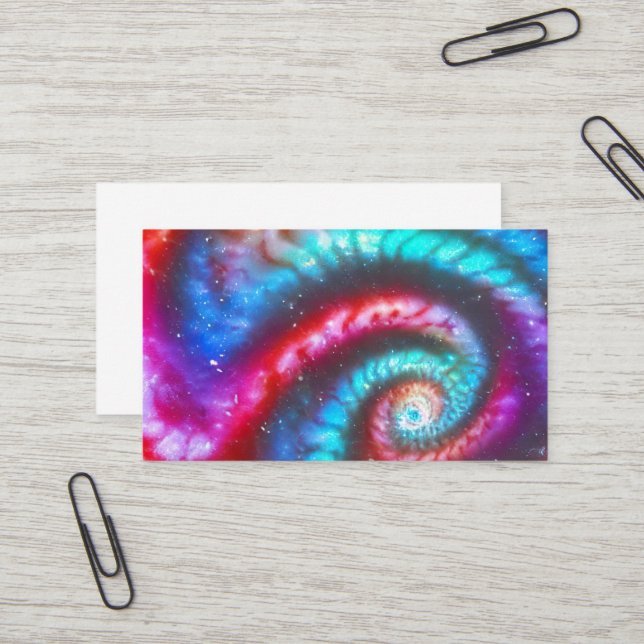 elegantes kosmisches Rauch, Spiralspinnstreifen-Fr Visitenkarte (Vorderseite/Rückseite Beispiel)