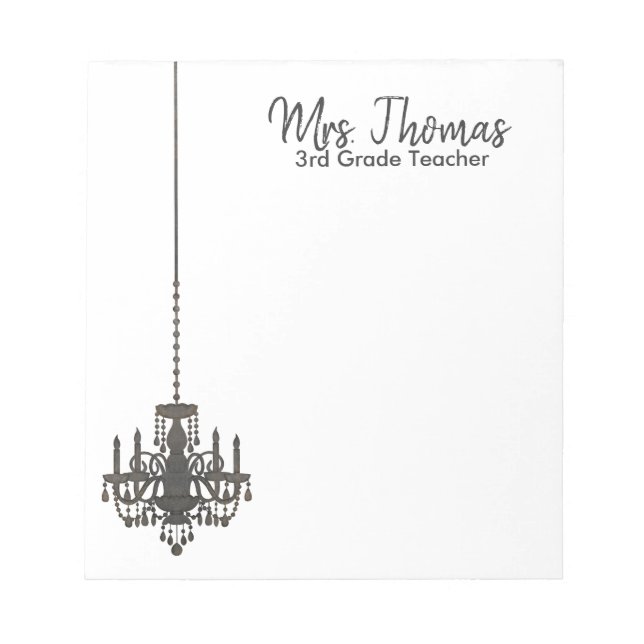Elegantes Kronier Notepad (schwarz) Notizblock (Vorderseite)