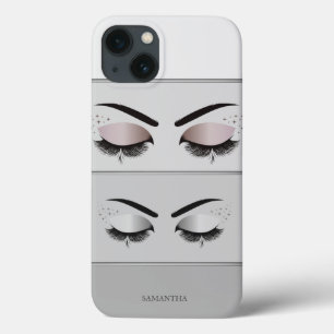 Elegantes, kühles, modernes Grau gestreift, Wimper Case-Mate iPhone Hülle
