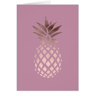 elegantes Kükenraum-Rosen-Goldtropische Ananas