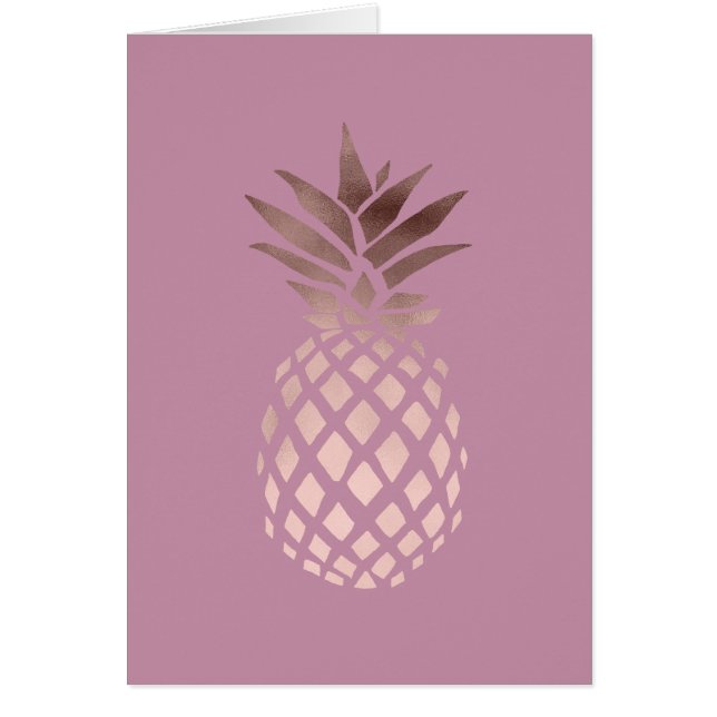 elegantes Kükenraum-Rosen-Goldtropische Ananas (Vorne)