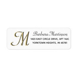 Elegantes, kundenspezifisches Gold Monogram Label