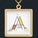 Elegantes, künstlerisches Monogramm. Buchstabe A Vergoldete Kette<br><div class="desc">Elegantes, lustiges künstlerisches Monogramm. Hier ist der Buchstabe A. Der lustige Vogel sitzt auf dem Brief, in der Linie des Modernismus und der kunstvollen Farbgestaltung. Das künstlerische Feld unter dem Buchstaben. Einzigartige, einmalige Halskette für Frauen. Sie können einen anderen Produktstil wählen. Sie können dieses Design auf ein anderes Produkt Ihrer...</div>