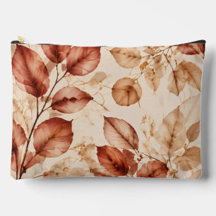 Elegantes Kupfer-Gold-Herbstlaub Botanisches Muste Zubehörtasche