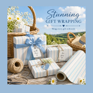 Elegantes Küstenstreifen-Geschenkverpackungspapier Geschenkpapier