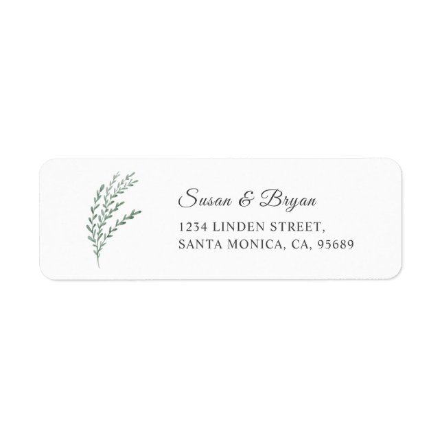 Elegantes Label für Wasserfarben-Lavendel (Vorne)