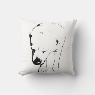 Elegantes Labrador-Portrait, heruntergekommener Bl Kissen