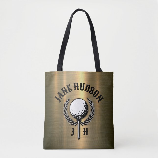 Elegantes Ladys Monogram Golf Design Tasche (Vorderseite)