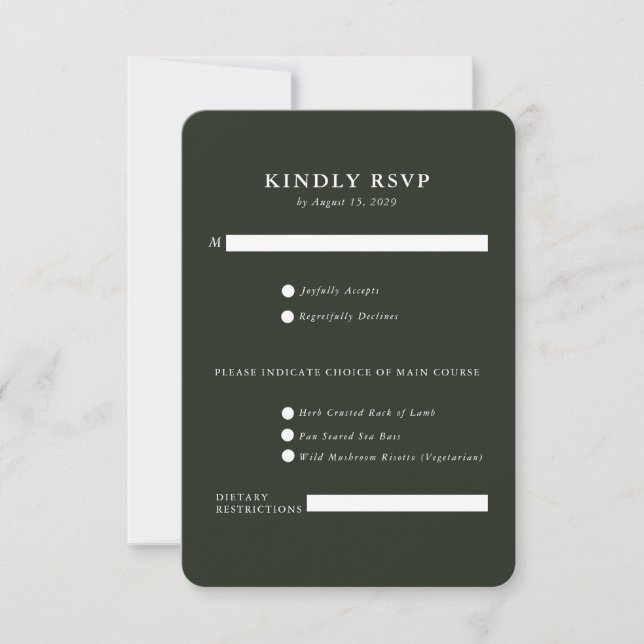Elegantes Landgut | RSVP-Karte RSVP Karte (Vorderseite)