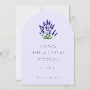 Elegantes Lavendel-Blumenbouquet Einladung