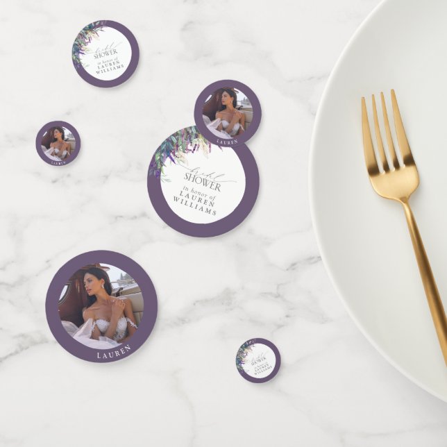 Elegantes Lavendel-Brautparty Konfetti (Gruppe)