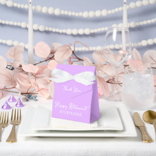 Elegantes Lavendel Glücklicher Ruhestand Danke Geschenkschachtel
