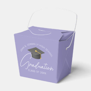 Elegantes Lavendel individuelles Abschlussparty-Gl Geschenkschachtel