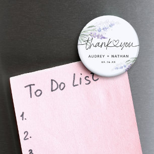 Elegantes Lavendel-Wasserfarbe-Danke-Hochzeit Magnet