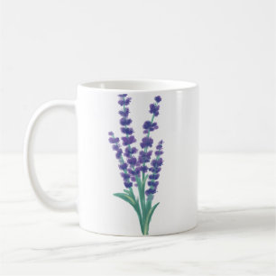 Elegantes Lavendel Wasserfarben Botanisches Design Kaffeetasse