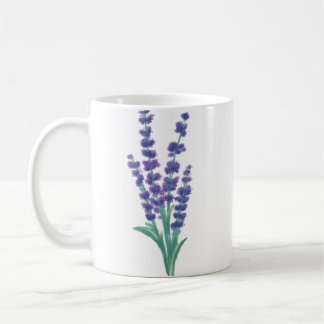Elegantes Lavendel Wasserfarben Botanisches Design Kaffeetasse