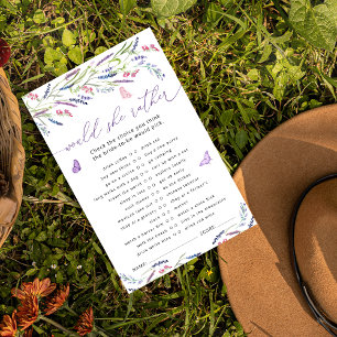 Elegantes Lavender Brautparty Game