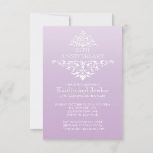Elegantes Lavender Lila Geblüht Jubiläum Party Einladung
