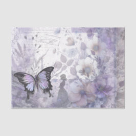 Elegantes lavender Wasserfarben-Blumenpapier Seidenpapier