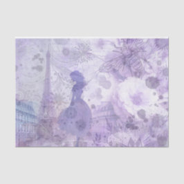 Elegantes lavender Wasserfarben-Blumenpapier Seidenpapier
