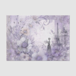 Elegantes lavender Wasserfarben-Blumenpapier Seidenpapier