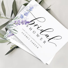 Elegantes Lavender Watercolor-Brautparty Einladungspostkarte