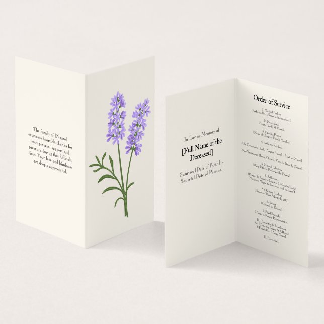Elegantes Lavenderbeerprogramm (Innenseite und Außenseite)