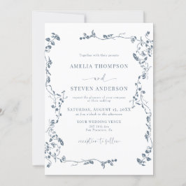 Elegantes Leaf Classic Hochzeitsempfang Einladung