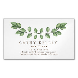 Elegantes Leaf Green any Professionals Magnetische Visitenkarte