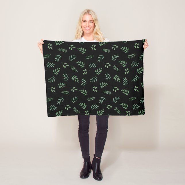 Elegantes Leaf Print Fleece - Gemütliches und stil (Beispiel)