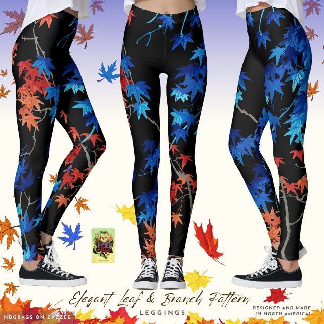 Elegantes Leaf- und Zweigmuster-Leggings Leggings (Von Creator hochgeladen)
