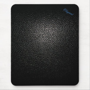 Elegantes Leather Black Style Pad Mousepad