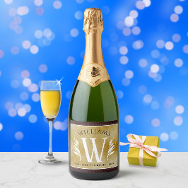 Elegantes Lederleder und Vintages Namensmotto