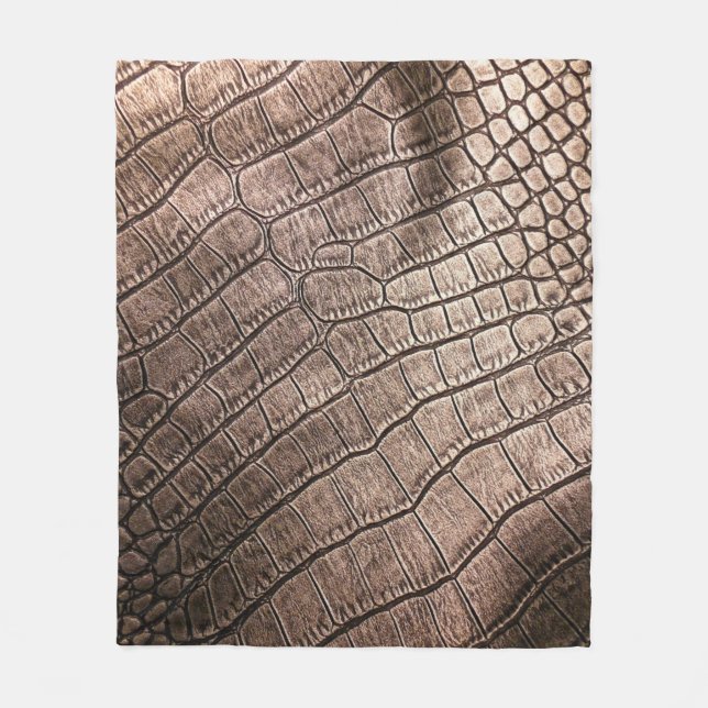 Elegantes Ledermuster nah.  Fleecedecke (Vorderseite)