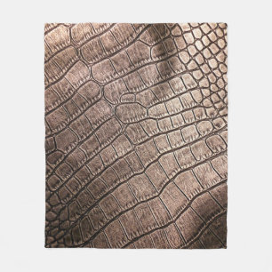 Elegantes Ledermuster nah. Fleecedecke