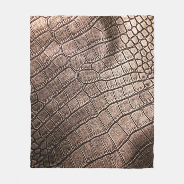 Elegantes Ledermuster nah. Fleecedecke (Vorderseite)
