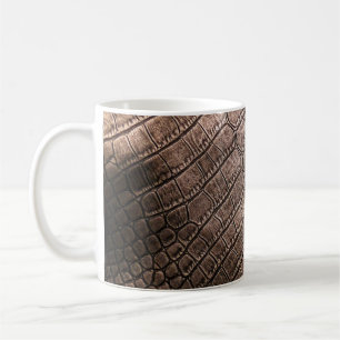 Elegantes Ledermuster nah. Kaffeetasse