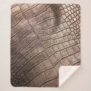 Elegantes Ledermuster nah. Sherpadecke
