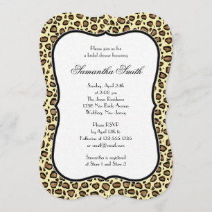 Elegantes Leopard Animal Print Brautparty Einladung