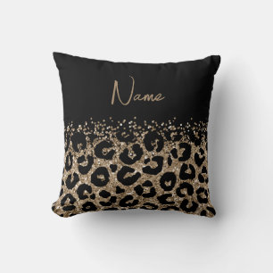 Elegantes Leopard-Druckkissen mit individualisierb Kissen