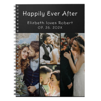 Elegantes Liebes-Skript Hochzeitsfotoalbum Notizblock