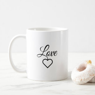 Elegantes Liebeszitat-Mug-Design Kaffeetasse
